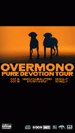 OVERMONO / 昨年のフジロックでRed Marqueeを大興奮に包んだオーヴァーモノ 待望のジャパン・ツアーが決定!!!