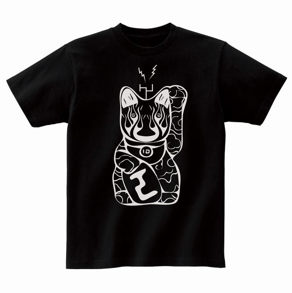 招き猫 T-Shirt (Black)