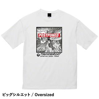Thundercat - POSTPONED T-Shirt (White) / Oversized [受注受付終了]