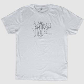 Music Has The Right To Children Black Outline T-Shirt (White)