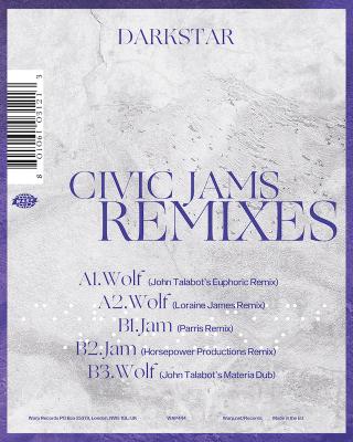 Darkstar / 最新アルバム『Civic Jams』をリリースしたばかりの彼らが、ジョン・タラボット、ホースパワー・プロダクションズ、ロレイン・ジェームス、パリスをリミキサーにむかえた12インチ『Civic Jams Remixes』をアナウンス! 本日「Wolf (Loraine James Remix)」を公開!