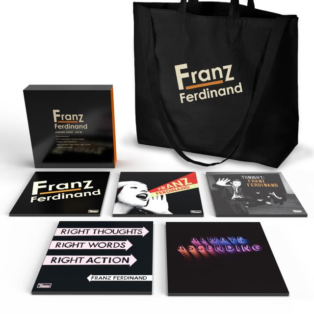 FRANZ FERDINAND / 4年ぶりの来日ツアーを記念し全5アルバムが紙ジャケ/ステッカー封入/ボーナストラック付きで再発決定! 全5アルバム収納+トートバッグ付きのボックスセット『ALBUMS (2004-2018)』も数量限定で発売決定!