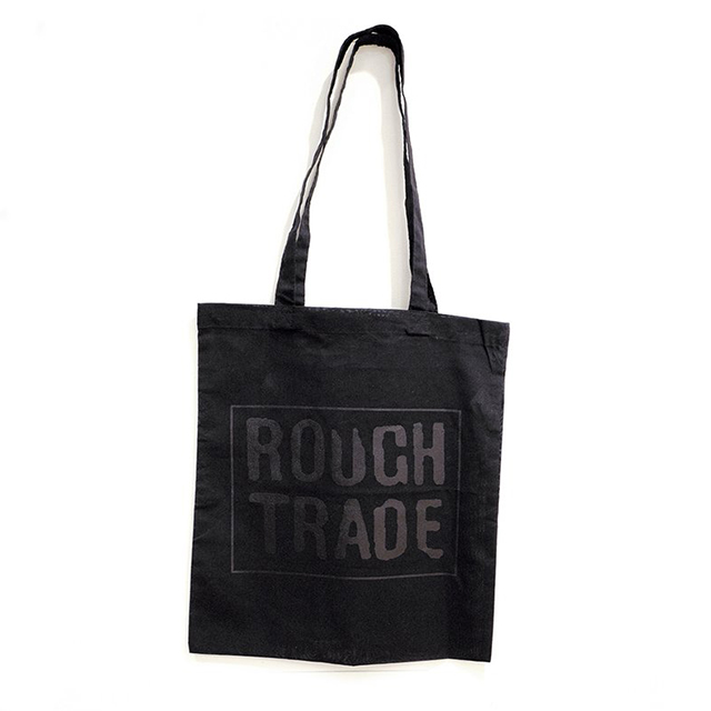 Rough Trade Logo Tote Bag (Black and Black Print)
